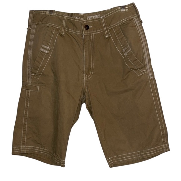 🌹BUCKLE BLACK SLIM FIT SHORTS - Picture 1 of 5